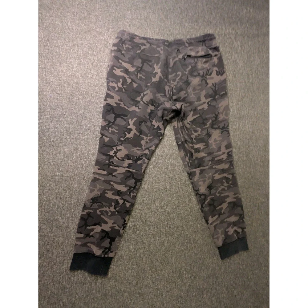 Nike Camo Joggers Y2K Large‎ Sweatpants Black Gray Camo Fleece Athletic Pants